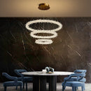 Axyaa Crystal Chandelier for Living Room - Modern Indoor Lighting Fixture
