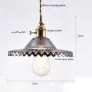 Axyaa Retro Copper Glass LED Pendant Light for Bedroom & Dining Room