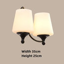 Axyaa Iron Glass Wall Lamp - Minimalist Retro American Style Lighting