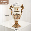 Axyaa Chinese Ceramic Craft Vase: Home Art Flower Arrangement Decoration
