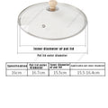 Axyaa Tempered Glass Chef Lid with Wooden Handle for Versatile Home Cooking