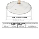 Axyaa Tempered Glass Chef Lid with Wooden Handle for Versatile Home Cooking