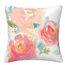 Colorful Watercolor Floral Pattern Pillow Cover by Axyaa for Sofa, Bedroom, Car