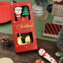 Axyaa Christmas Spoon Fork Set 2/4Pcs, Festive Dessert Fruit Fork, Santa Elk Doll Spoon