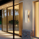 Axyaa Japanese Style LED Wall Lamp in Yellow Travertine Stone for Bedroom and Living Room