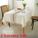 Axyaa Rectangular Tablecloth Fabric Imitation Cotton and Linen Small Fresh