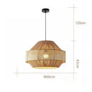 Axyaa Woven Rattan Pendant Chandelier for Retro Home Decor