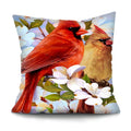 Axyaa Bird Oil Painting Cushion Cover - Chinese Style Home Decor