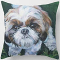 Cute Dog Pattern Square Pillow Covers For Home Decor by Axyaa