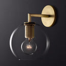 Scandinavian Normcore Bronze LED Wall Lamp by Axyaa - Iron Copper Glass Ball
