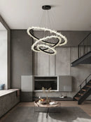 Luxury Crystal Pendant LED Chandelier by Axyaa - Designer Dimmable Circle Fixture