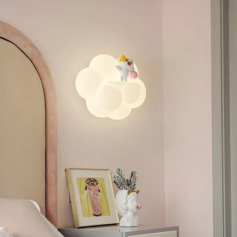 Axyaa Cloud Light Wall Lamps for Kids' Room - Bear Cat Monkey Design