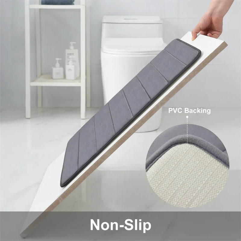 Axyaa Memory Foam Bathroom Mat: Super Absorbent Non-Slip Rug for Home Bathtub Shower Room