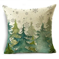 Axyaa Christmas Throw Pillow Covers - Zigzag Reindeer Red Pillowcase