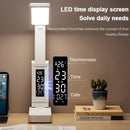 Axyaa Foldable Desk Lamp with Clock USB Charging, Rechargeable LED Reading Light