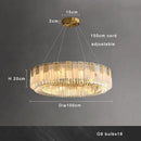 Axyaa Marble Crystal Pendant Lights for Elegant Dining Room Decor