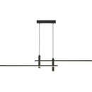 Axyaa Black Gold LED Pendant Chandelier for Dining Room & Kitchen Lighting