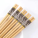 Axyaa Bamboo Celadon Printed Chopsticks Set