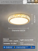Axyaa Crystal Ceiling Light: Minimalist Nordic Bedroom Fixture