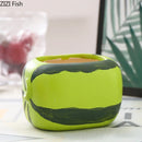 Axyaa Fruits Shape Vase Green Pot Flower Arrangement Creative Cartoon Room Decor