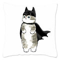 Axyaa Cat Shark Pillow Case: Kawaii Sofa Cushion Cover 45x45cm