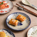 Axyaa Ceramic Sushi Plate: Retro Japanese Style Tableware for Desserts and Cakes