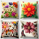 Axyaa Colorful Flower Sofa Pillowcase Set, 45x45cm
