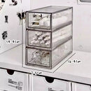 Acrylic Makeup Organizer Box by Axyaa: Multi-layer Clear Desk Storage for Cosmetics & Sundries