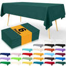 Axyaa Waterproof Vinyl Tablecloth 6 Pack 54x108In Disposable Plastic Table Covers