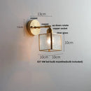 Axyaa Japanese Style LED Wall Light Clear Glass Pull Chain Switch Nordic Modern Decor