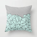 Axyaa Mint Green Geometric Animal Print Pillowcase for Home and Office Decor