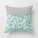Axyaa Mint Green Geometric Animal Print Pillowcase for Home and Office Decor