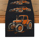 Axyaa Tractor Silhouette Table Runner for Kitchen and Dining Decor