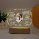 Axyaa Light Up Picture Frames - Personalized Memorial Plaque Lamp