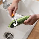 Axyaa Stainless Steel Cabbage Paring Knife with Wooden Handle, Multifunctional Potato Peeler