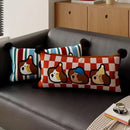 Axyaa Cartoon Dog Rectangular Pillow Mid-Century Style Home Backrest Cushion