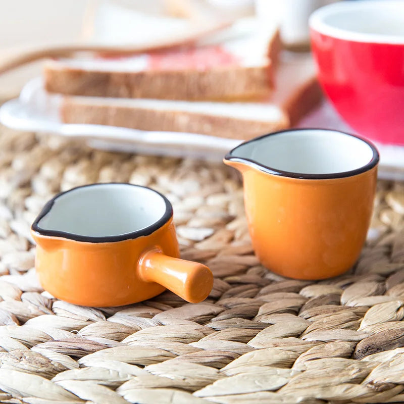 Axya Ceramic Milk Jug Seasoning Dish Vinegar Cup Coffee Syrup Jar Dipping Bowls