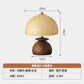 Mushroom Wooden Table Lamps with LED Glass Lampshade for Axyaa Brand