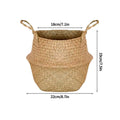 Axyaa Seagrass Rattan Basket: Toy & Flowerpot Organizer, Hanging Storage Bin