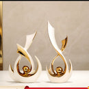 Axyaa Ceramic Decor Set for Modern Luxury Home Decor, Living Room, TV Cabinets
