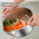 Axyaa Stainless Steel Rice Washer and Strainer Bowl Kitchen Tool