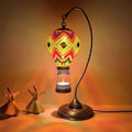 Axyaa Hot Air Balloon Glass Table Lamp - Handcrafted Mosaic Bed Night Light