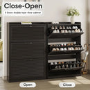 Axyaa 3-Door Shoe Storage Cabinet: Entryway Organizer, Freestanding Slim Design
