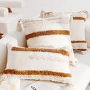 Axyaa Boho Beige Brown Jacquard Embroidery Pillowcase 45X45cm