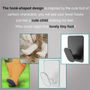 Axyaa Stainless Steel Adhesive Towel Hooks: Heavy Duty Stick-On Hangers for Bathroom & Kitchen