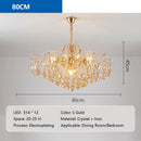 Axyaa Golden Crystal Chandelier for Luxurious Living Room Décor