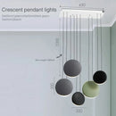 Axyaa Moon Crescent LED Chandelier for Dining Room and Kitchen Island