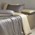 Axyaa Luxe Silk Bedding Set: Smooth Nude Sleeping Essentials
