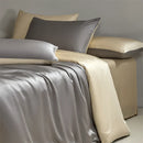 Axyaa Luxe Silk Bedding Set: Smooth Nude Sleeping Essentials