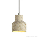 Axyaa Nordic Cement Pendant Lamp with Color LED for Bedroom and Dining Room